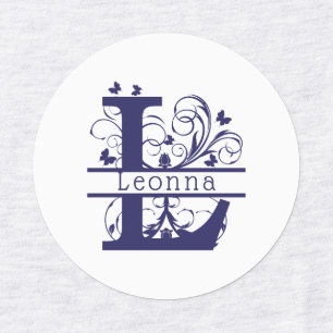 Fancy Split Letter 'L' Monogram Customisable