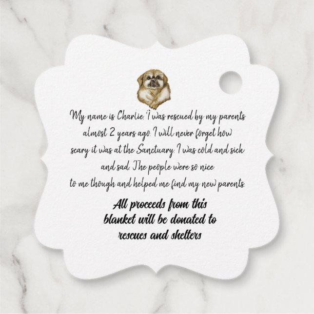 Fancy Square Favour Tags (Back)
