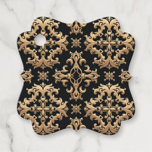 Fancy Square Favour Tags (Front)