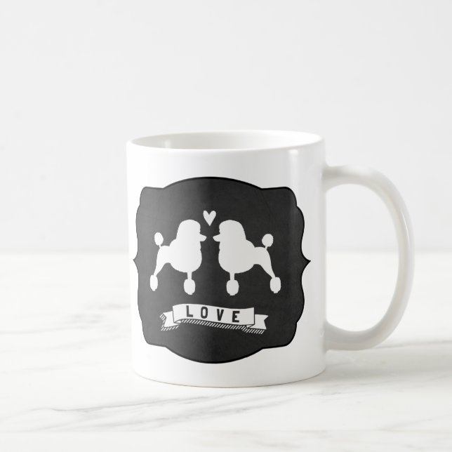 Fancy Standard Poodles | Cute Dogs Love Coffee Mug (Right)