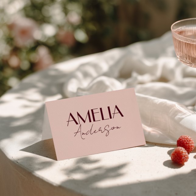 Fancy Sweet Cream Wine Classy Wedding Place Cards (Creator Uploaded)