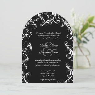 Fancy Swirl Wedding Invitation