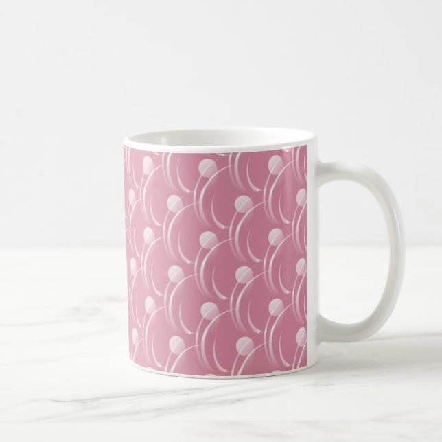 Fancy Swirls Mug, Soft Pink Coffee Mug (Right)
