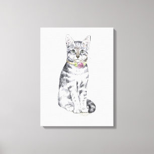 Fancy Tabby Cat Canvas Print