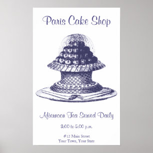 Fancy Tea Room Sign, Kitchen Decor Poster
