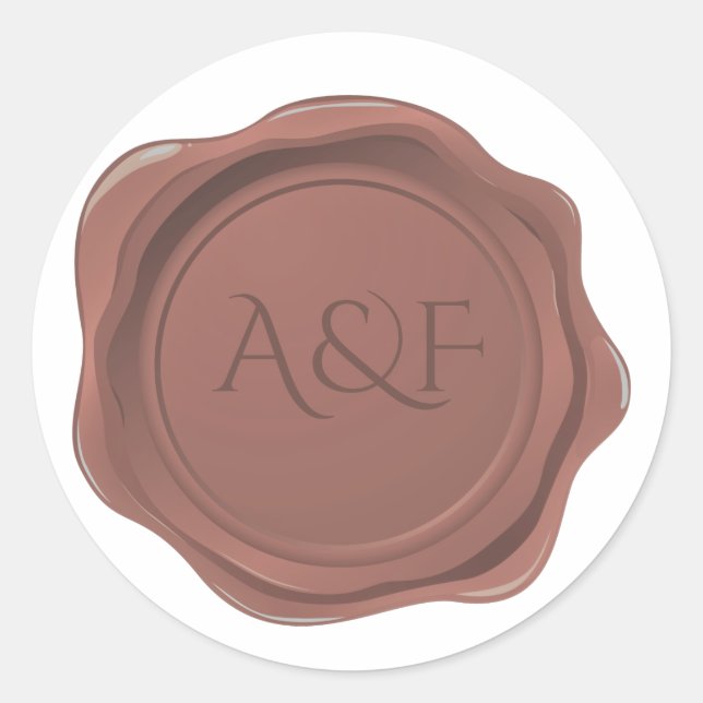 Fancy Terra Cotta Wax Personalised Seal (Front)
