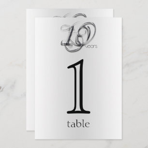 Fancy Tin 10th Anniversary Table Number