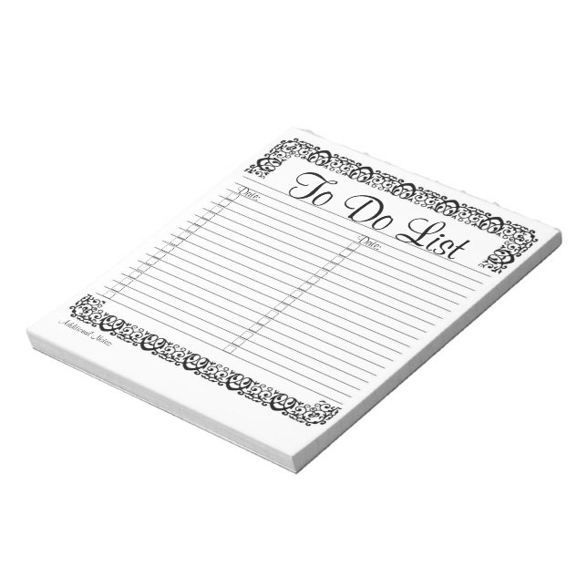 Fancy To Do List Notepad (Rotated)