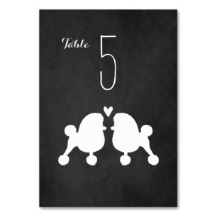 Fancy Toy Poodles Wedding Reception Dog Breed Table Number