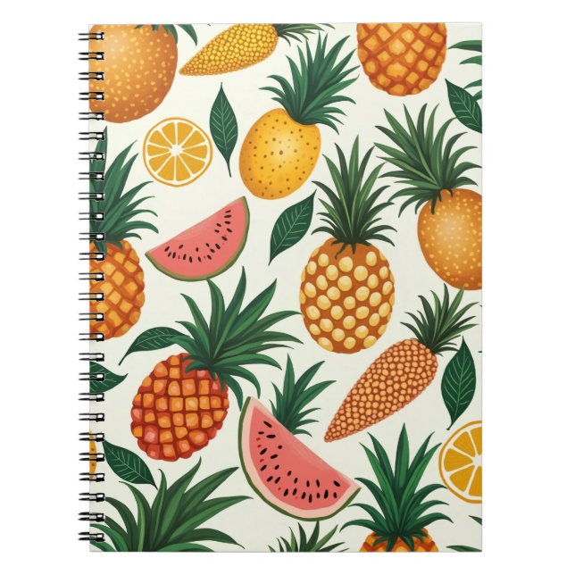 fancy tropical fruit pattern design notebook (Front)