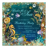 under the sea birthday invitations zazzle uk