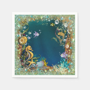 Fancy Under The Sea Birthday Party Napkin