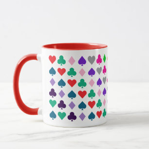Fancy, Unique Colourful Playing Cards Suits Symbol Mug
