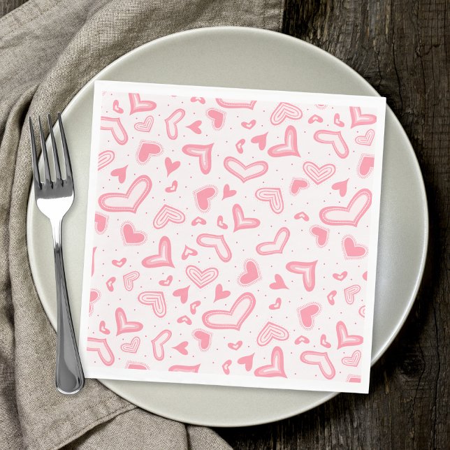 Fancy Valentine Hearts Napkin (Creator Uploaded)