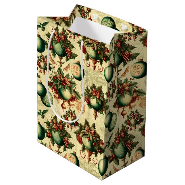 Fancy Victorian Ornaments     Medium Gift Bag (Back Angled)