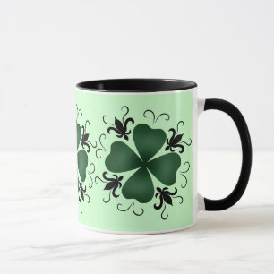 Fancy victorian shamrock mug