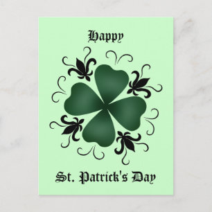 Fancy Victorian shamrock Postcard