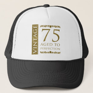 Fancy Vintage 75th Birthday Trucker Hat