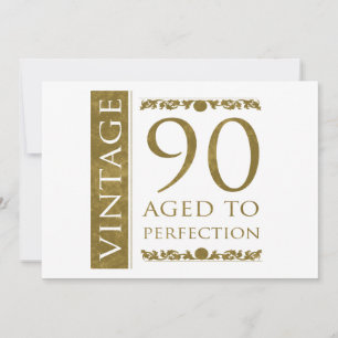Fancy Vintage 90th Birthday Card
