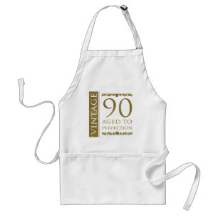 Fancy Vintage 90th Birthday Standard Apron