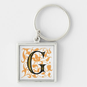 Fancy Vintage Monogram 'G' Key Ring
