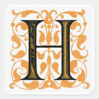 Fancy Vintage Monogram 'H' - Sticker