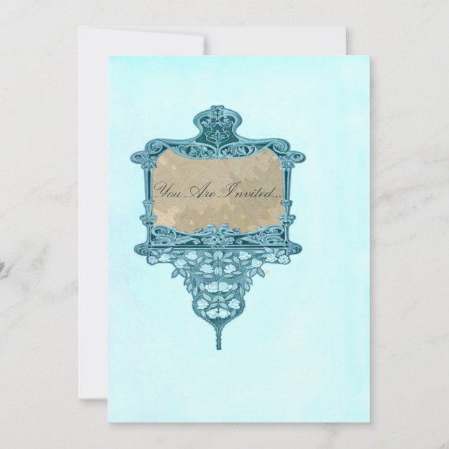 Fancy Vintage Wedding Invitations (Front)