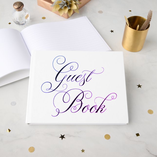 Fancy Wedding guestbook (Front Open)