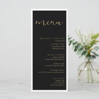 Fancy Wedding Menu 