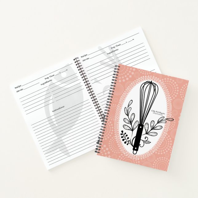 Fancy whisk personal cookbook recipe notebook (Inside)