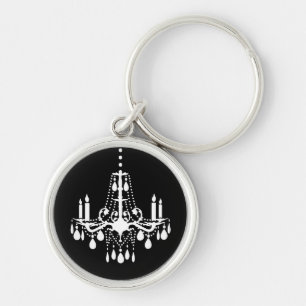 Fancy White Chandelier Keychain