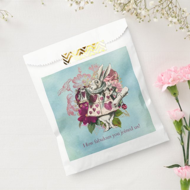 Fancy Wonderland White Rabbit Party Favour Bags (Sealed)
