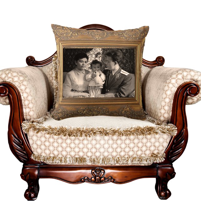 Fancy Wooden Frame Add Photo Pillow (Creator Uploaded)