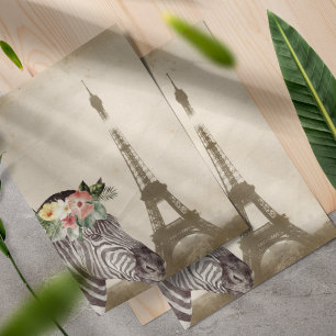 Fancy Zebra & Eiffel Tower Scrapbook