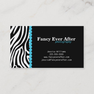 Fancy Zebra Print Business Card