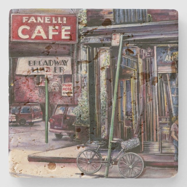 Fanelli's Charm, New York City, Soho, New York Stone Coaster (Front)