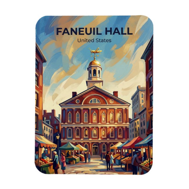 Faneuil Hall Massachusetts Magnet (Vertical)