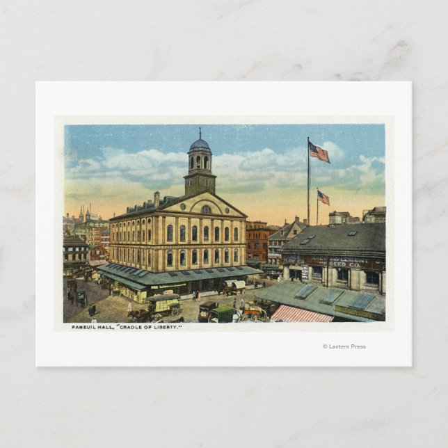 Faneuil Hall View, the Cradle of Liberty Postcard (Front)