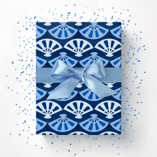 Fanfare in Blue Indigo Wrapping Paper