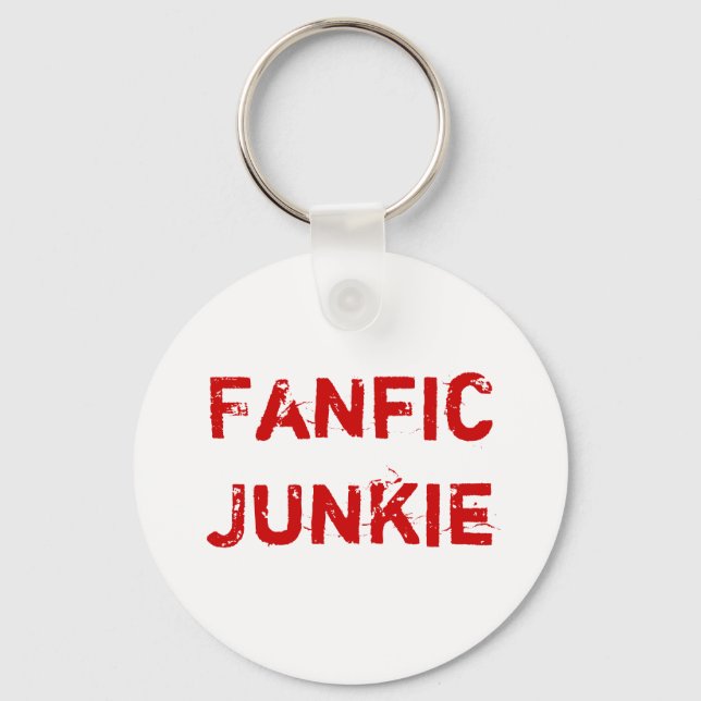 Fanfic Junkie Keychain (Front)