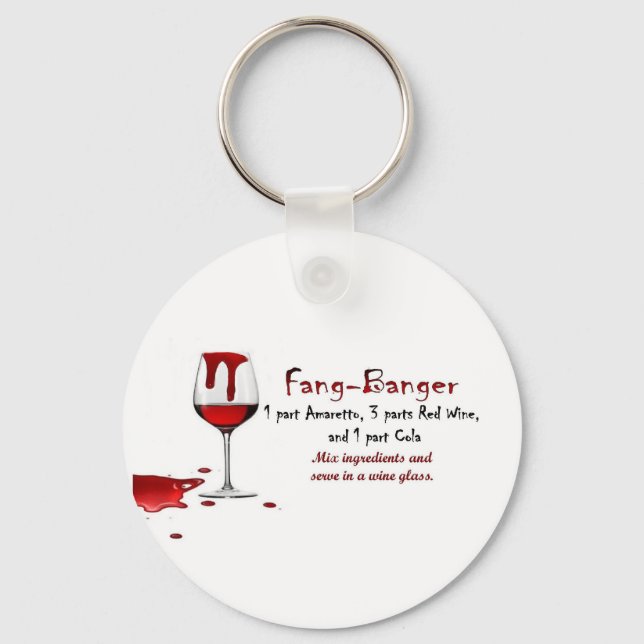 Fang-Banger Drink Recipe Key Ring (Front)