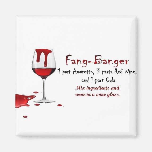 Fang-Banger Drink Recipe Magnet (Front)