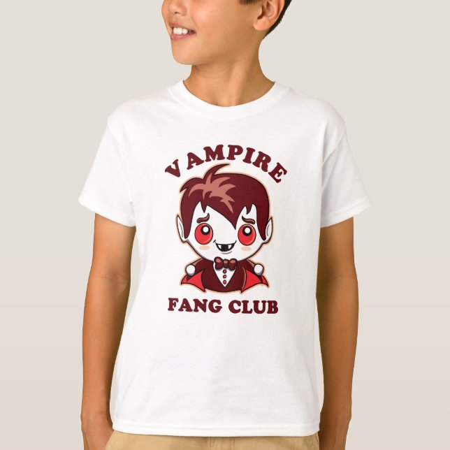 Fang Club | Funny Pun And Cute Vampire T-Shirt (Front)