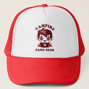 Fang Club Funny Pun And Cute Vampire Trucker Hat