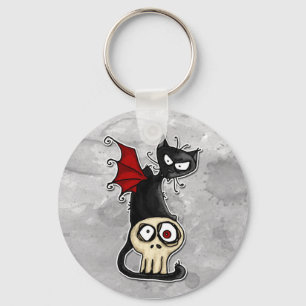 fang kitty key ring