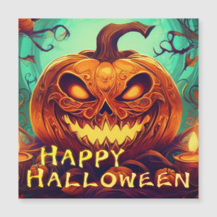 Fanged Pumpkin Candles Glow Halloween Art