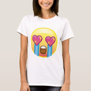 Fangirl Excited Crying Love Happy Emoji Crop Top