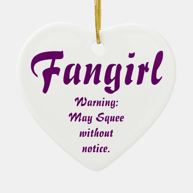 Fangirl/Fanfic Ceramic Tree Decoration (Front)