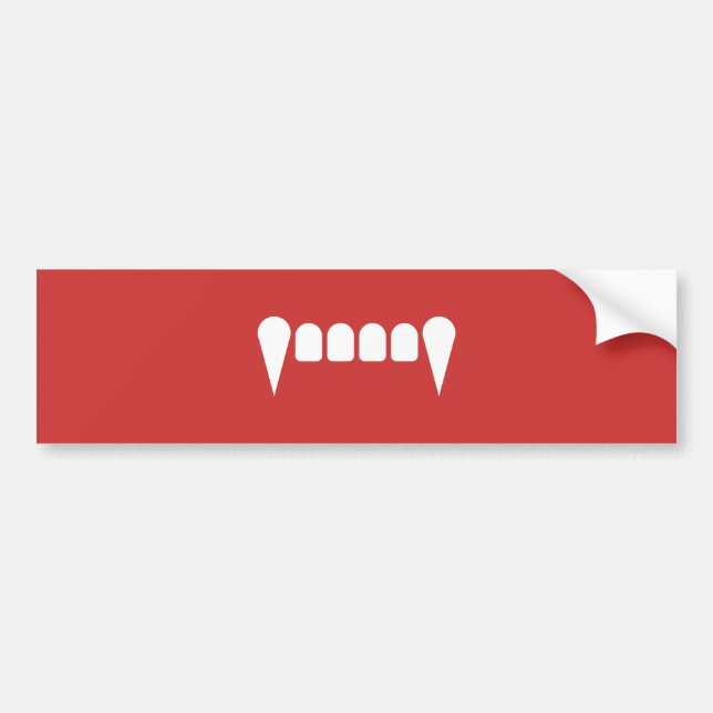 Fangs Bumper Sticker (Front)