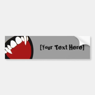 fangs bumper sticker